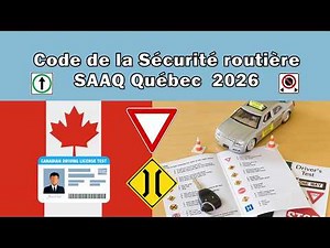 SAAQ Highway Safety Code | SAAQ Theory Test Quebec 2026 - Canada Test Quebec 6
