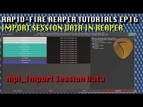 Import Session Data in Reaper (Rapid-fire Reaper Tutorials Ep16)