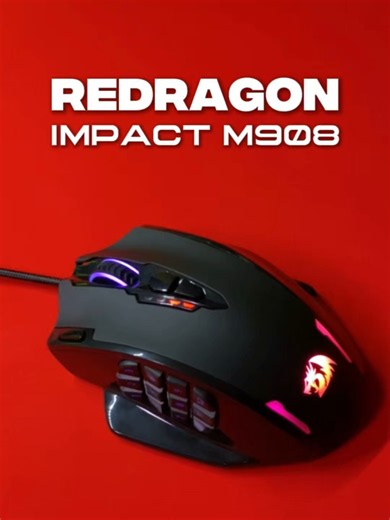 เมาส์18ปุ่ม จาก REDRAGON M908 #เมาส์ #เมาส์เกมมิ่ง #เมาส์มีไฟ #เมาส์18ปุ่ม #เมาส์มาโคร
