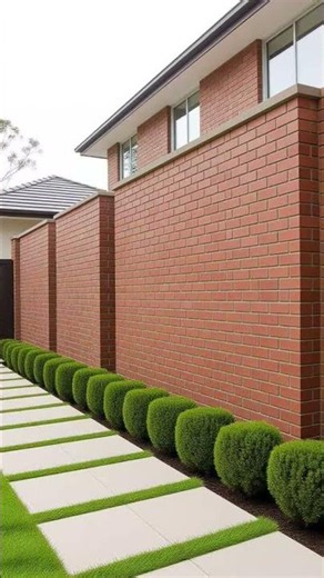 Modern Brick Boundary Wall Design Ideas 2026 | #dreamhome #compoundwall #brickwall