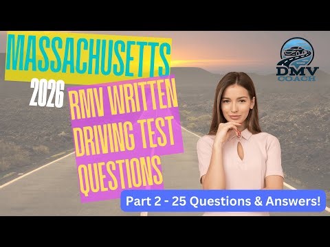 2026 Massachusetts RMV Written Driving Permit Test Study Guide - Part 2
