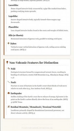 Volcanism and Volcanic Landforms: Types of Volcanoes, Eruptions, Intrusive and Extrusive Forms