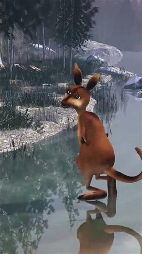 Kangaroo Dance in 3D World