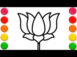 Lotus Flower Drawing Step by Step | Easy Drawing for Beginners |