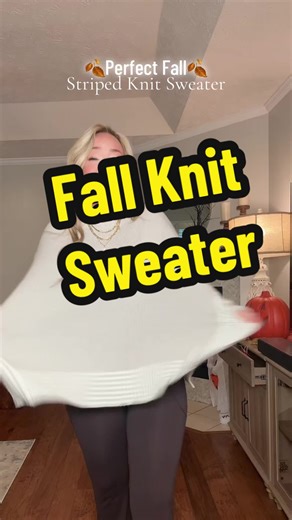Still obsessed with this striped knit sweater — it’s that perfect mix of cozy and cute 🤍 The soft knit, relaxed fit, and easy-to-style stripes make it my go-to for chilly fall days. Looks effortless with jeans or leggings and gives all the casual fall outfit vibes 🍁 #CozyFallOutfits #StripedKnitSweater #TikTokShopFallDealsForYou #tiktokshopcreatorpicks #TikTokShopBlackFriday