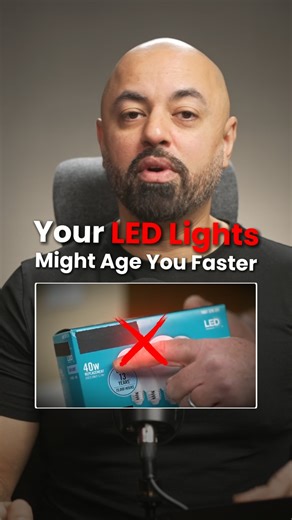 This is why you should never use bright LED lights in your home. LED lights are in almost every household, but what if I told you they can be slowly poisoning your body day by day? Traditional light sources like the sun, fire, and even old-school incandescent bulbs emit infrared light, which actually boosts cellular energy and repair. But LEDs? They expose you only to blue light. Studies show that prolonged exposure accelerates aging, disrupts neurotransmitters in the brain, and impairs your mit