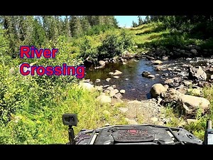 Cutting Trees Insane Downhill River Crossing ATV Ride Pipe Lines Can Am Outlander 700 Maverick 1000