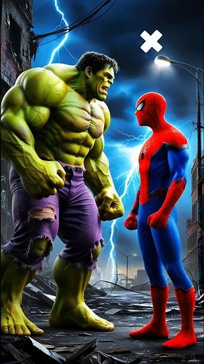 Hulk vs Spiderman fighting #hulkvsspiderman #spiderman #marvel