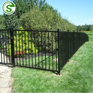 [Hot Item] Wrought Iron Panels Tubular Steel Fence Outdoor Black Palisade Steel Fence