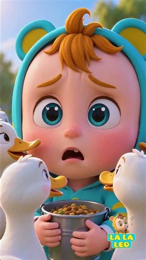 Baby Feeds The Ducks | Five Little Colors Ducks | Nursery Rhymes & Kids Song #shorts