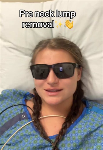 We made it out🫶🏼🫶🏼 Will update ASAP!! I’ve been sleeping all day😂 I love yall!!! Lumpy is gone for good #necksurgery #surgery #swollenlymphnodesinneck #branchialcleftcyst #lightsensitivity