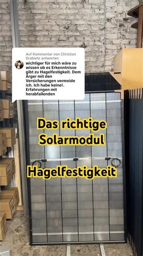 The right solar module? Hail resistance - Photovoltaics and balcony power plants Solar modules