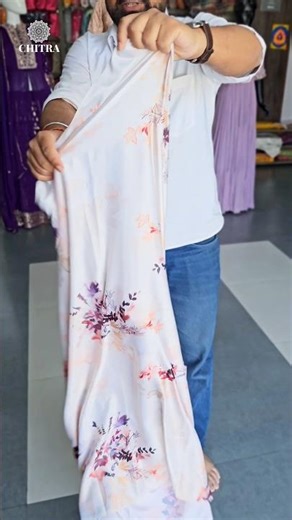Bollywood Style Crepe Silk Saree 💃 Digital Look #shorts #reels