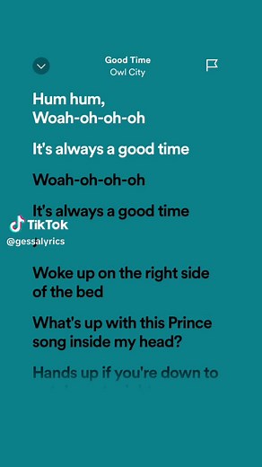 Good Time🎶by:Owl City #songlyrics #spotify #fypviral | song lyrics
