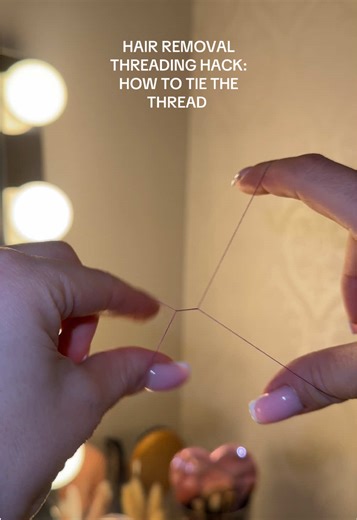 this is how I tie the thread for the ones that were wondering in my previous post 🤝🏽 #threading #hairremoval #girlythings