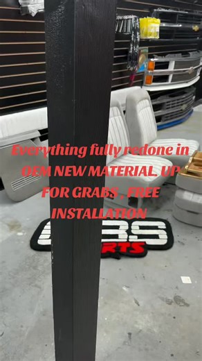 Everything fully redone in OEM NEW MATERIAL. UP FOR GRABS , FREE INSTALLATION #reupholstery #truckasmr #gmt400 #truckrestoration #c1500