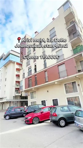 Na prodaju opremljen jednosoban stan ukupne površine 46m2 kod Krivog mosta i Dječije bolnice u Podgorici. Nalazi se na 5. spratu stambene zgrade sa liftom. Sastoji se od ulaznog hodnika, kupatila, izdvojene kuhinje sa trpezarijom, dnevnog boravka sa izlazom na terasu i spavaće sobe. Na samo par minuta hoda je do BIG Fashion-a, Dječije bolnice, marketa i poslovnih objekata. Pogodan za život ili izdavanje. Cijena: 115.000€ 📲 382 68 666 674 #fy #fyp