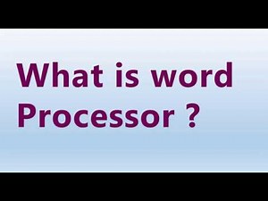 What is word Processor in Urdu/Hindi