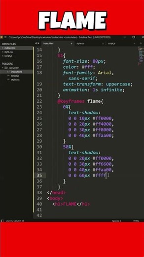 😳 “No Image, Just Code… See This Fire Effect!”html css