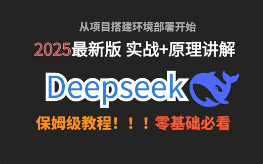 【大模型零基础必看】B站最全Deep seek项目搭建与环境部署全套教程，七天从小白大神，学完即就业，少走99%弯路！（LLM/大模型/提示工程/RAG)