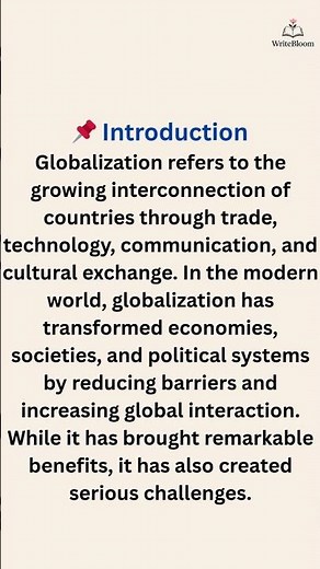 Globalization: Advantages and Disadvantages | Exams Essay