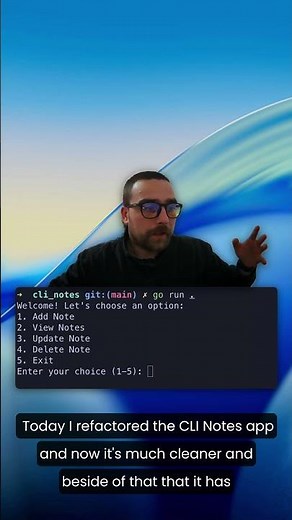 Learning Go by Building | CLI Notes App Refactor #golang #learninggo #programming #buildinpublic