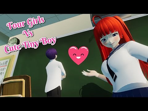 Four Girls vs One Tiny Boy Wholesome Gentle Giantess Comic/Animation ❤️🥰 (Dubbed)