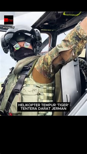 Tiger merupakan helikopter tempur yang dihasilkan oleh Airbus (dahulu Eurocopter). Helikopter ini dioperasikan oleh Jerman, Perancis dan Sepanyol. #AIrtimes #Reels #Video | Air Times News Network