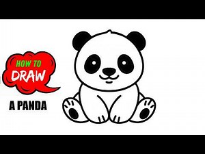 How to Draw a Panda 🐼 Easy Step-by-Step for Beginners | Cute Panda Drawing Tutorial