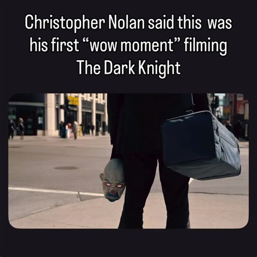 The Dark Knight Trilogy Collection on Instagram: "The Dark Knight has many unforgettable scenes but Christopher Nolan says this scene was his first wow moment. Nolan But it was the unforgettable work that Nolan and cinematographer Wally Pfister did on “The Dark Knight,” the first Hollywood film to use Imax cameras during principal photography, that really made people take notice. “The first big creative ‘wow moment’ was when we were shooting the prologue for ‘The Dark Knight,’ and seeing Heath L