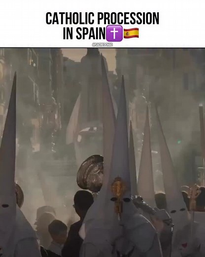 Catholic procession in Spain✝️🇪🇸 #catholic #spain #procession #christianity #church | SacredChad