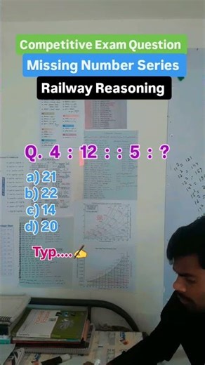 Railway Reasoning Question // Railway Missing Number Series #RRB #NTPC #GROUP D #TECHNICIAN #SSC GD