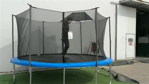 10FT Outdoor Safe Durable Trampoline with Enclosure Polypropylene & Steel Frame