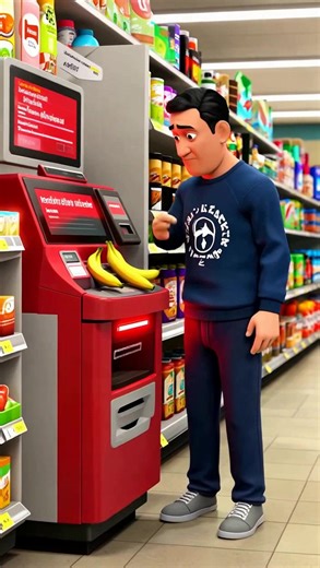 In the checkout line