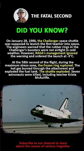 The Challenger Disaster. Investigating NASA's Greatest Mistake #facts #history