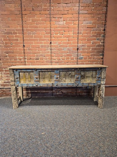 SOLID Reclaimed Wood Console, TV Stand, Carvings, One of Kind, Very Old-made in India - Etsy
