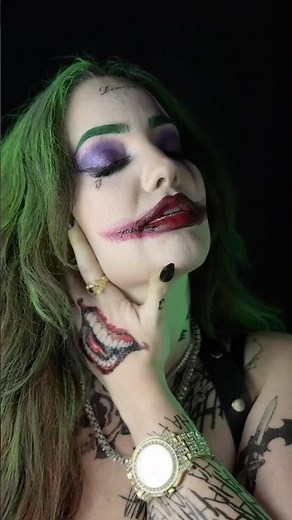 Joker Makeup Transformation | Glam Halloween Look Inspired by Jared Leto 🃏💚