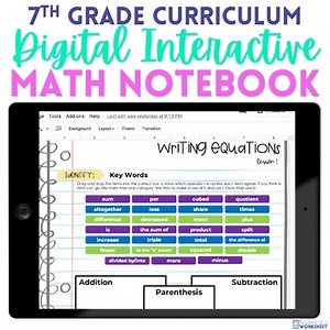 7th Grade Math Interactive Notebook - Digital 7th Grade Notes and Practice