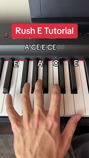 Rush E Tutorial *Both Hands* (Note Names Version) #piano #tutorial #foryou #rushe #pianotutorial #fyp #music