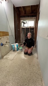 Tile Prep How To for Special Substrates: Cement based Terrazzo flooring 👇🏼 - I’m tiling my secondary bath and I need to go over the existing Terrazzo flooring so what’s different from tiling over a traditional concrete slab you ask? - Terrazzo is a very smooth surface so you want to make sure you scarify/grind down your floor and then go over the Terrazo with a skim coat of @laticrete 254 Platinum. This creates a strong bond between the Terrazzo and the thin-set allowing you to go over the flo