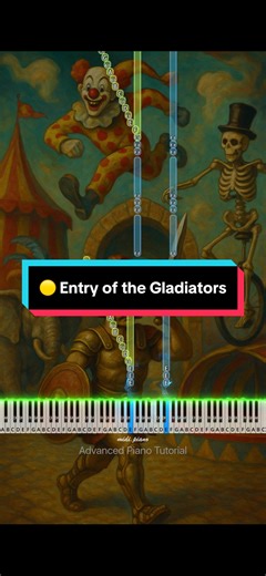 Entry of the Gladiators Piano Tutorial for Intermediate Players