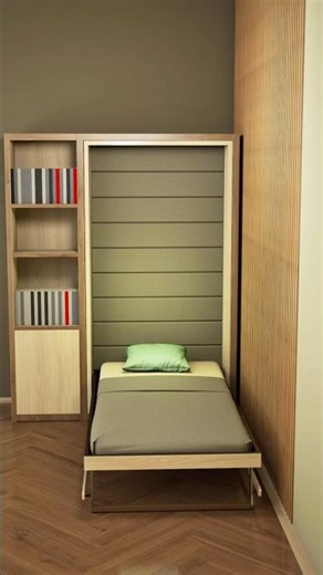 Home Office Concept Design. This Bed Turns Into a Desk in Seconds!