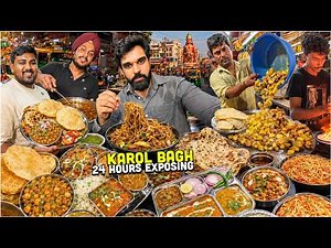 24 Hours DELHI STREET FOOD Exposing | 5 Places, 40+ Items In Karol Bagh! Worth It?