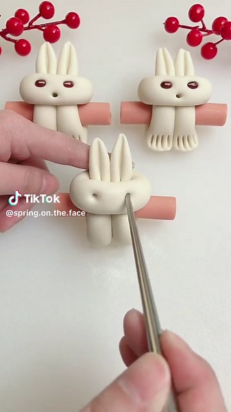 Make a cute rabbit shape#foodtok #diy #baking