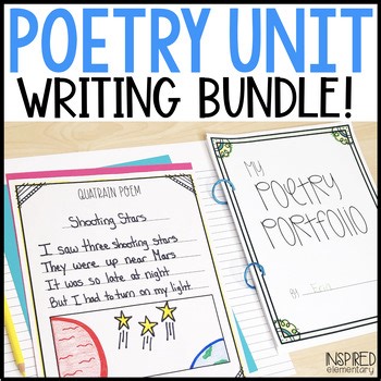 Poetry Unit Poetry Writing Poem Bundle 2nd, 3rd, 4th Grade