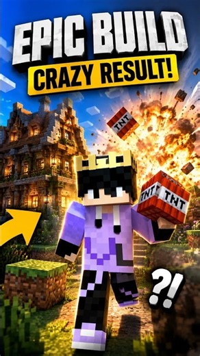 Minecraft Build Tutorial + Unexpected TNT Experiment! 🤯💥 #core #speech #gaming #shorts #minecraft
