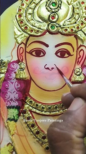 How to draw Karuppar in Tanjore Painting | Traditional art for sale | Tanjore Painting for Sale