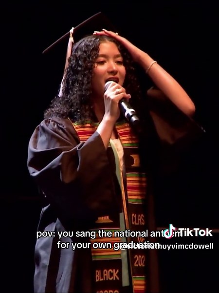 Singing the National Anthem at Graduation