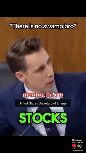 Jake G. on Instagram: "CAUGHT: Institutionalized corruption by US Secretary of Energy | Jennifer Granholm under oath 🚨 ▪️Hawley Calls For Granholm Resignation Over Stock Trading Lies & Dark Money Connections ▪️Energy Secretary Jennifer Granholm, who previously denied under oath owning individual stocks, held up to $5 million in the electric battery and vehicle manufacturer that President Biden promoted as part of his $1.9 trillion infrastructure plan. Biden’s visit to Proterra, a company tied t