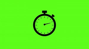 Download animation stopwatch on green screen or transparent background.animated Time transition on the chronometer. Empty to full Timer sign on chroma key for free